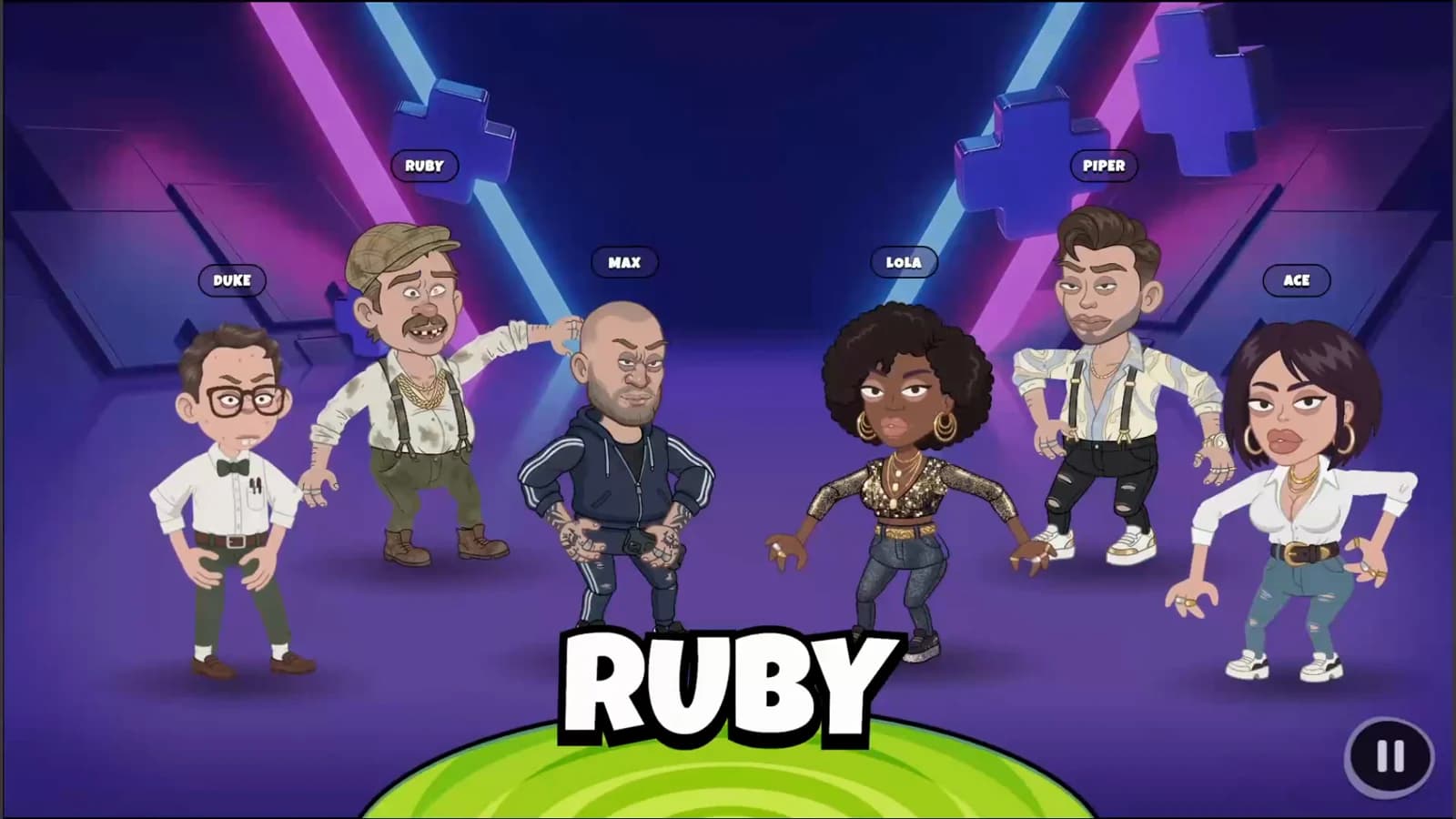 A player's character revealed on the TV the moment they join
