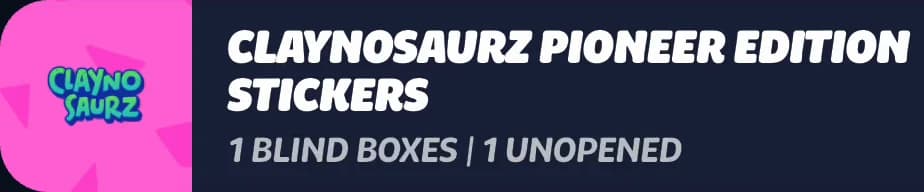 Claynosaurz Pioneer Edition Stickers, 1 blind box, 1 nieotwarty.