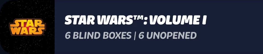 Star Wars: Volume I, 6 blind boxów, 6 nieotwartych.