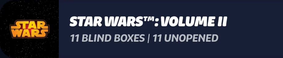 Star Wars: Volume II, 11 blind boxów, 11 nieotwartych.