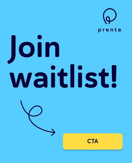 The same call to action template with new words: Join waitlist!